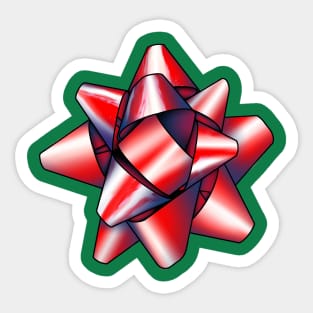 Red Bow Sticker